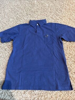 Youth Navy Polo with Chest Pocket and Subtle Logo
